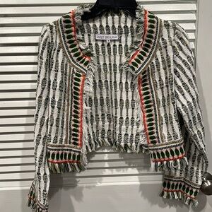 Just Bellina medium bolero jacket Aztec NWOT